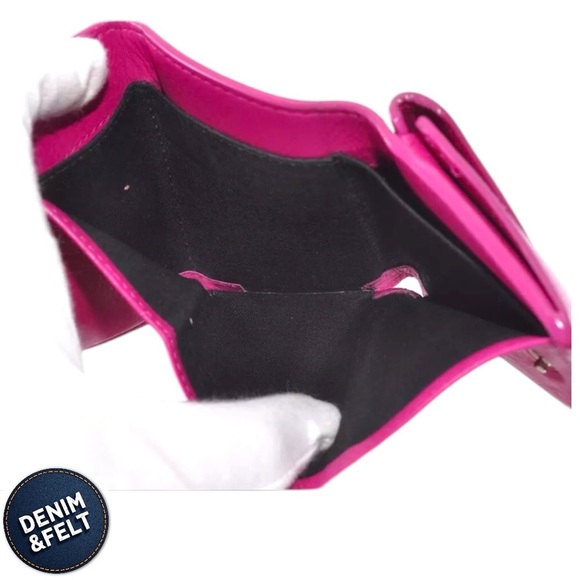 Balenciaga Pink Leather Papier Logo Mini Compact Trifold Wallet | PRELOVED🩷🩷 - Picture 9 of 10